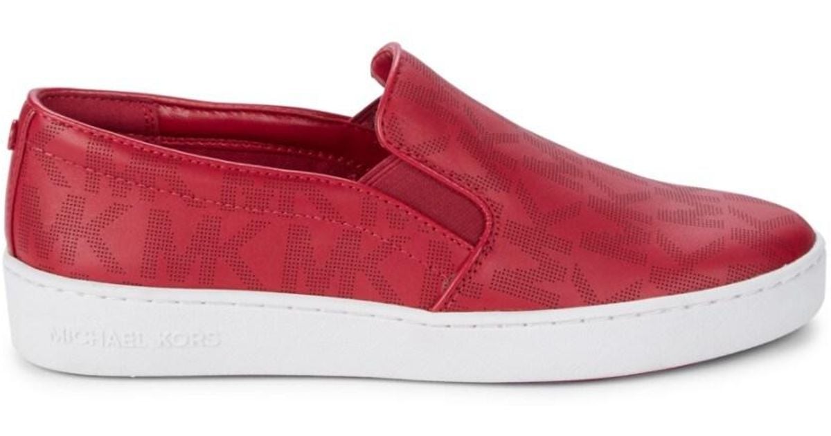 MICHAEL Michael Kors Keaton Slip-on Sneakers in Red | Lyst