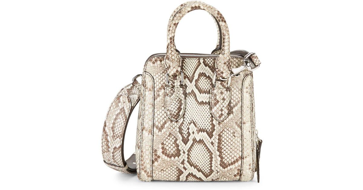 snakeskin mini bag