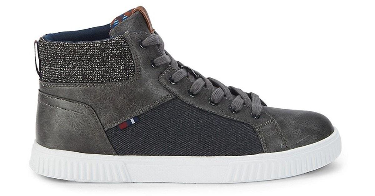 Ben Sherman Marco High-top Sneakers in Charcoal (Grey) - Lyst