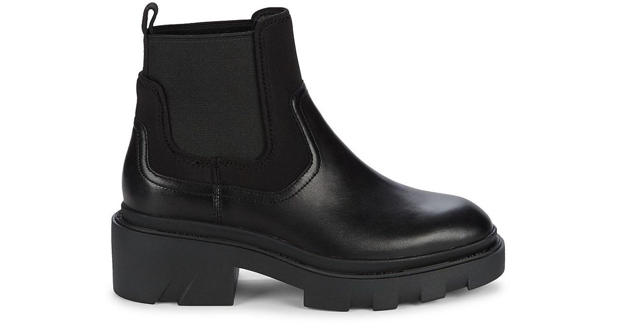 Ash Mastro Leather Pull-on Combat Boots in Black | Lyst