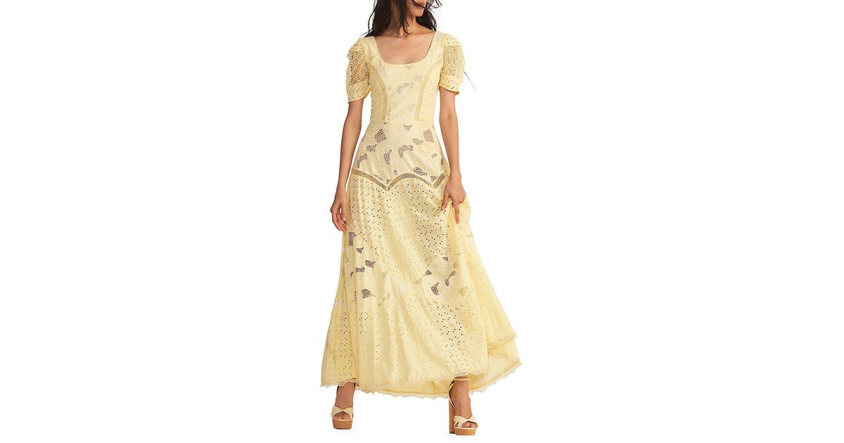Yellow Patchwork Lace Maxi Dress – Brazilian Leaves Fashion