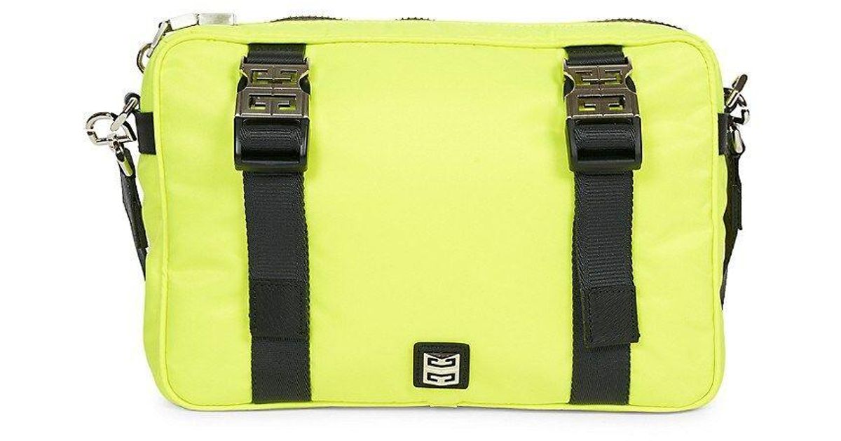 Givenchy 4g Light Double Pouch Nylon Messenger Bag in Yellow for Men Lyst