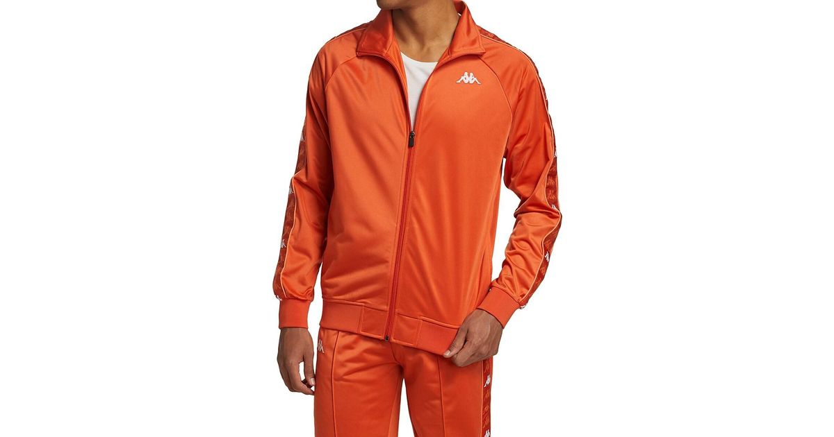 Kappa 222 Banda Track Jacket in Orange for Men Lyst UK