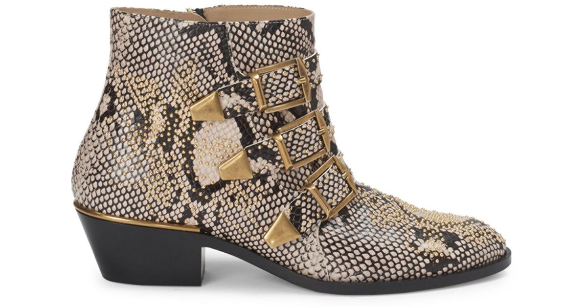 chloe susanna boots python