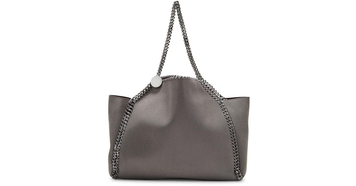 Stella McCartney Falabella Reversible Vegan Leather Tote in Gray