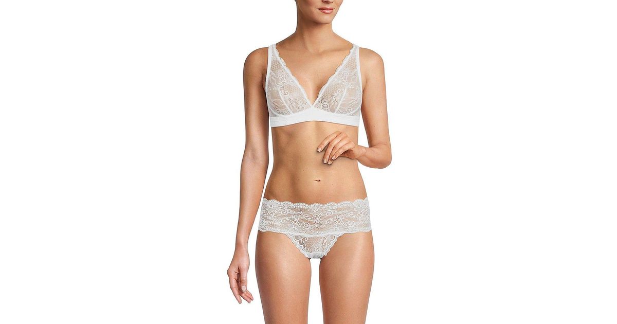 Journelle Sapna Lace Triangle Cup Bralette in White