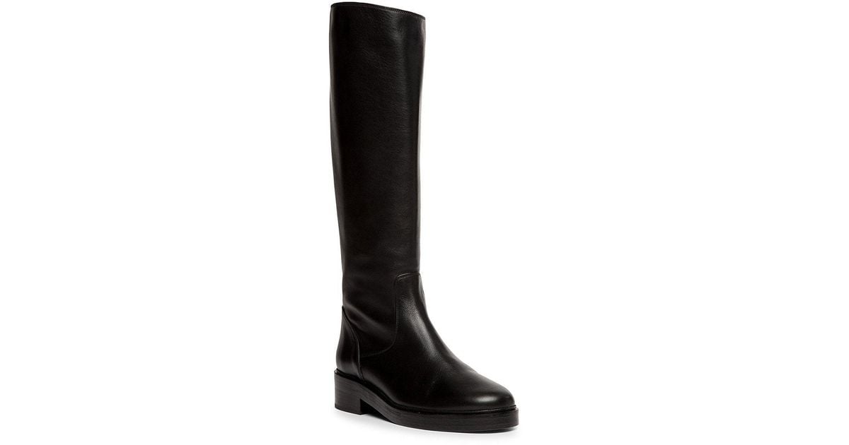 STAUD Claud Tall Leather Boots in Black | Lyst