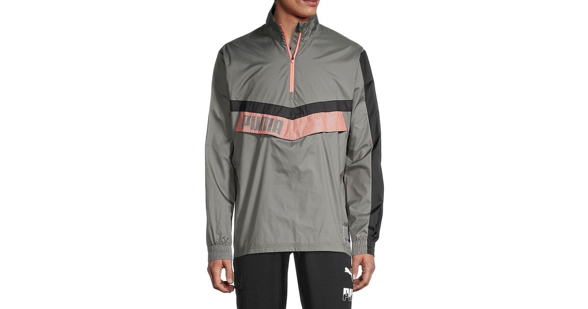 puma half zip windbreaker