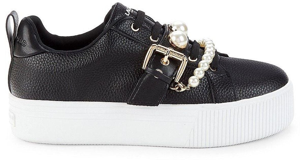 Black sneakers with pearls discount