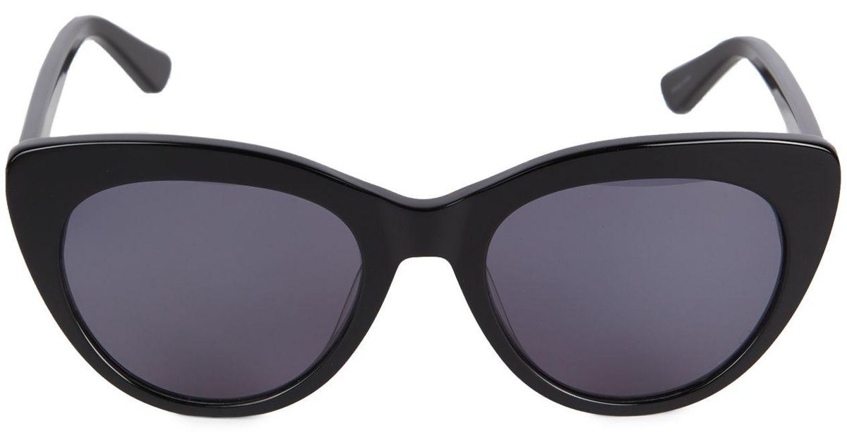 Oscar de la Renta 52mm Cat Eye Sunglasses in Black | Lyst