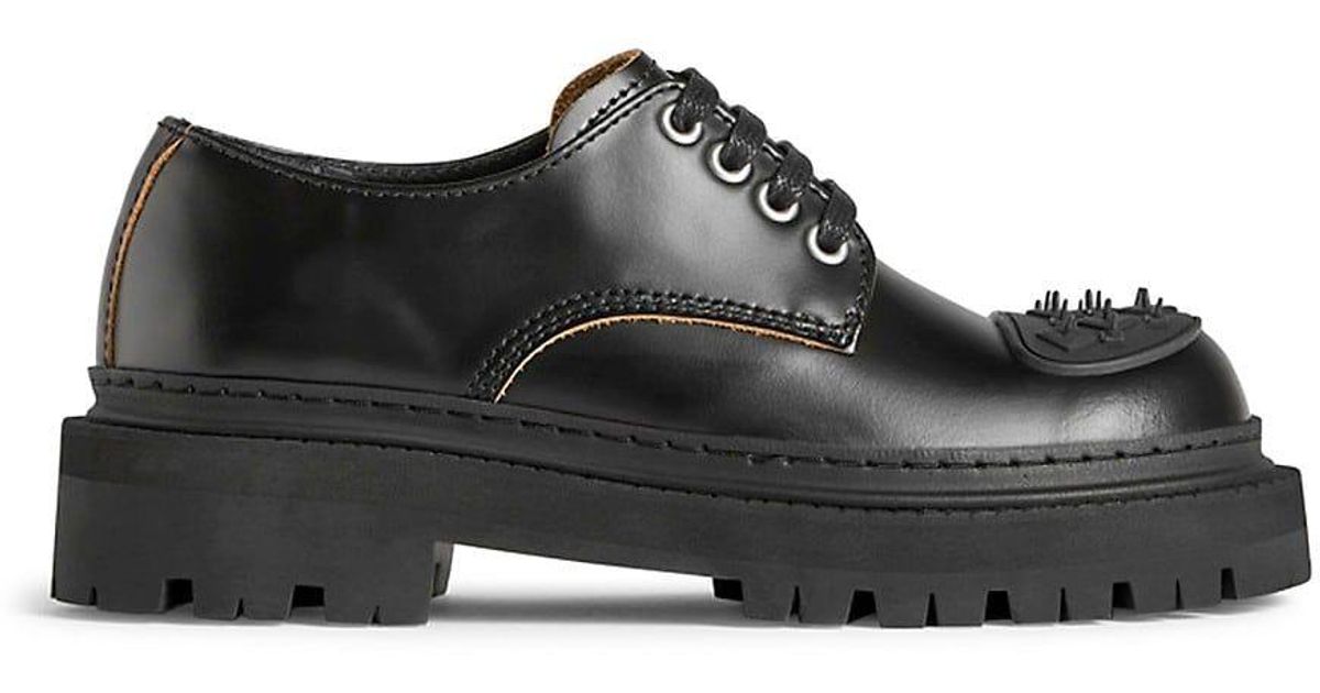 Camper Eki Chunky Leather Derby Shoes in Black | Lyst