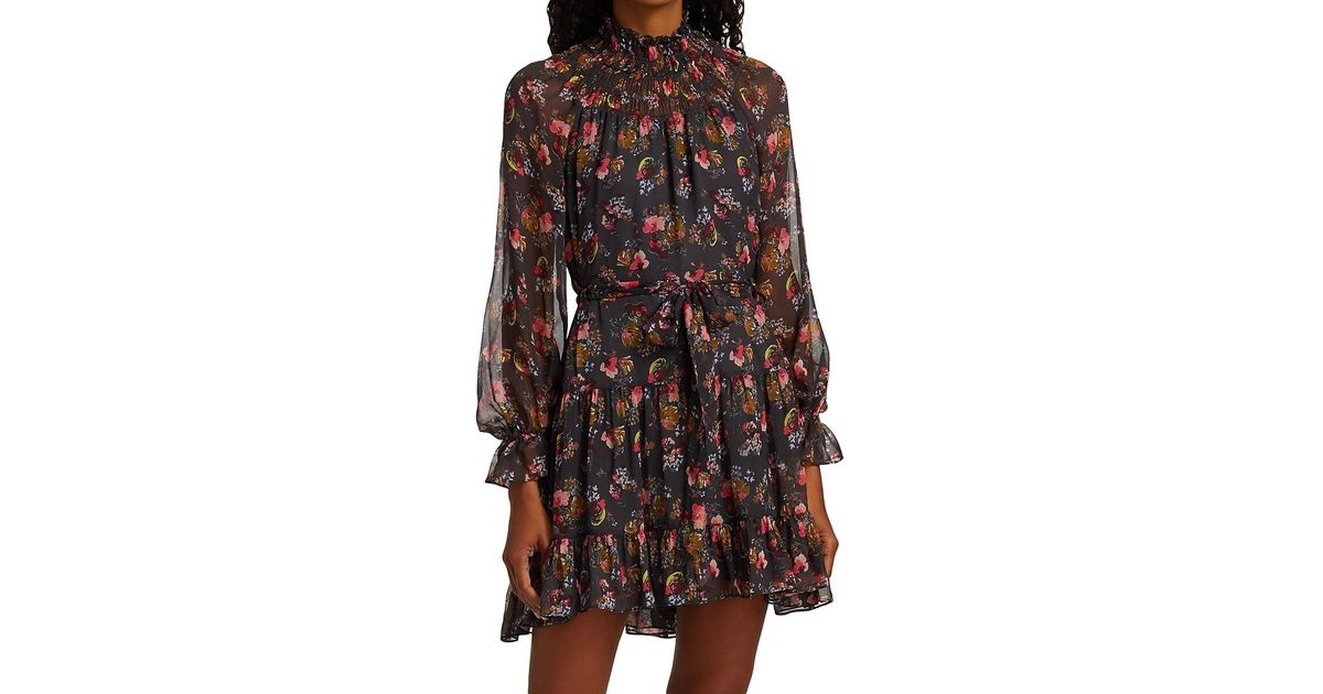 Cinq Ã Sept Synthetic Daija Floral Mini Dress | Lyst
