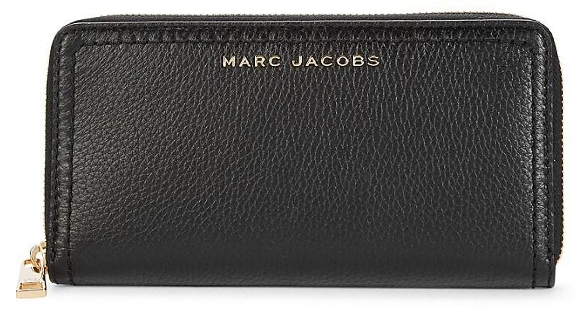 Marc Jacobs The Groove Ziparound Leather Long Wallet in Black Lyst