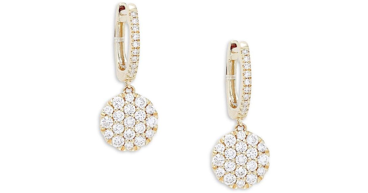 Saks Fifth Avenue 14k Yellow Gold & 0.50 Tcw Diamond Drop Earrings in
