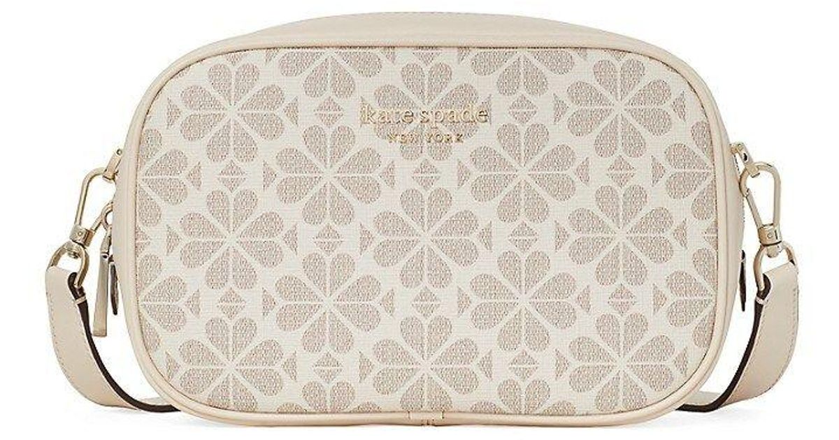 Kate Spade Medium Infinite Spade Flower Coated Canvas Camera Bag in