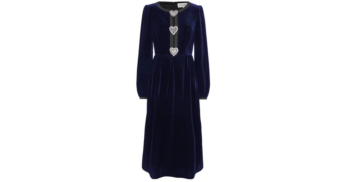Saloni Camille Velvet Embellished Heart 