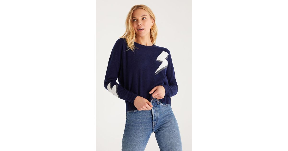 Z Supply Larisa Bolt Sweater in Blue | Lyst