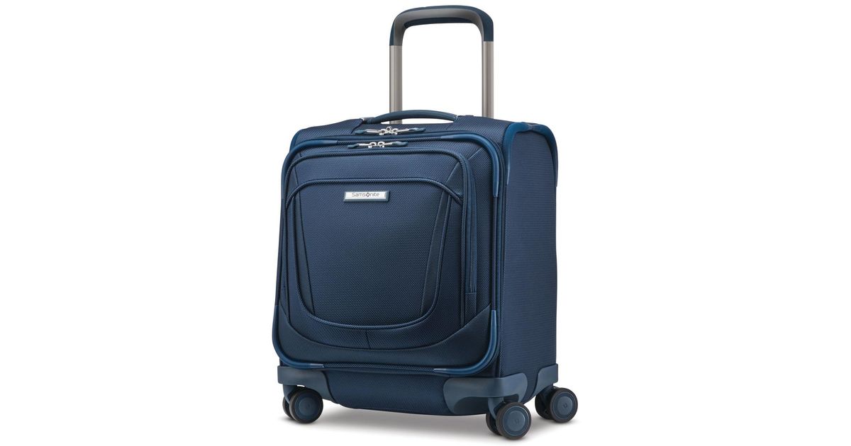 Samsonite Synthetic Lineate Carryon Underseat Spinner in Blue for Men