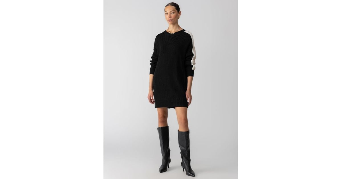 Sanctuary Speedway Sweater Dress Black Milk Toasted Almond Lyst