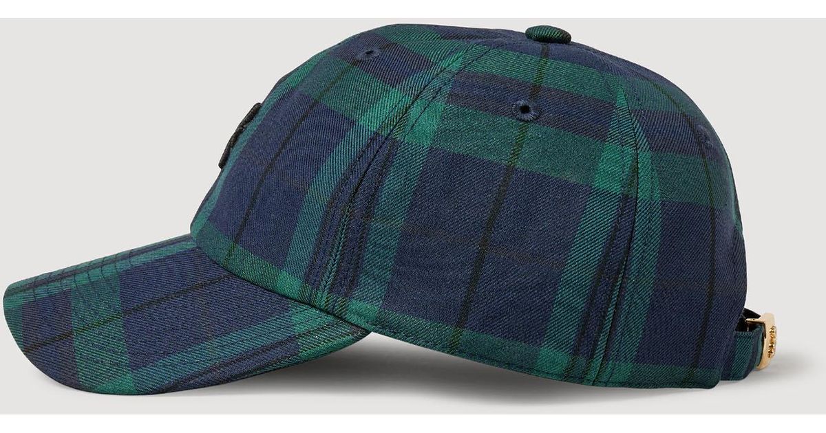 Sandro Checked Cap in Blue | Lyst UK display picture 2