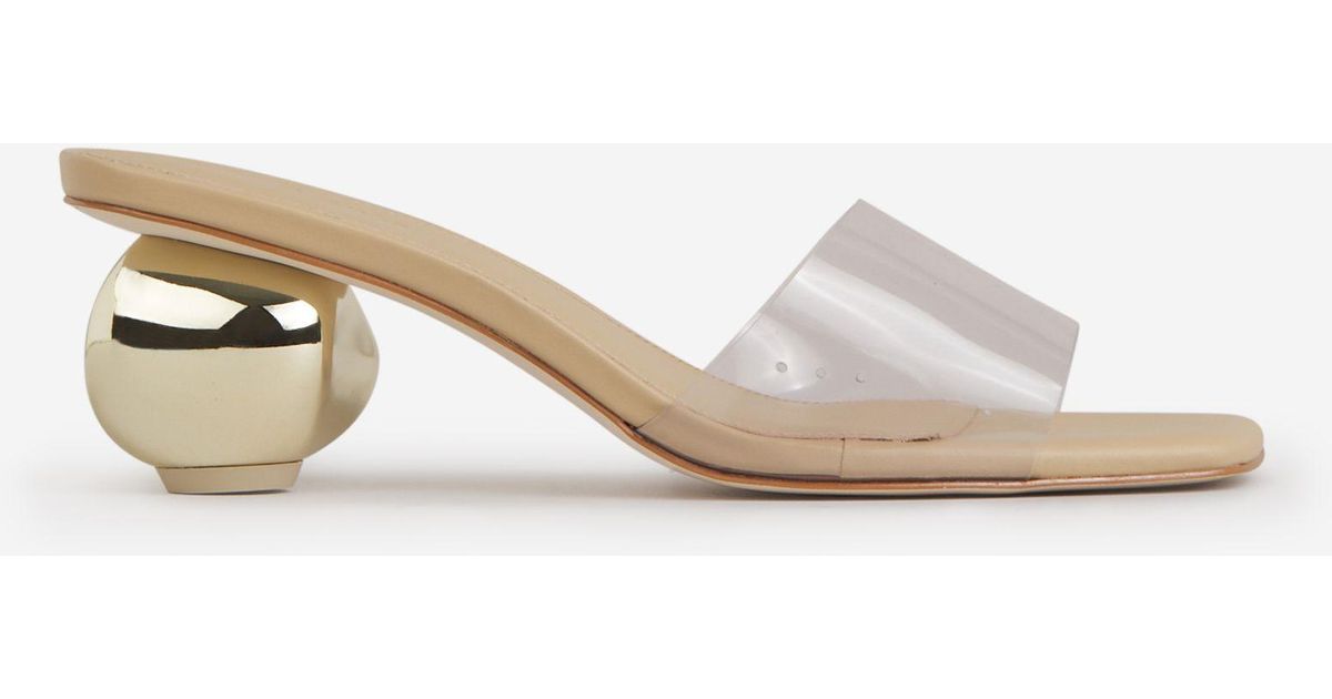 Cult Gaia Clear Tyra Mules in Natural | Lyst