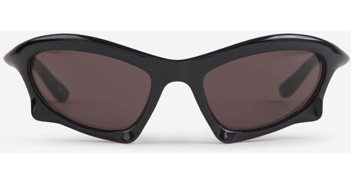 Balenciaga Synthetic Bat Rectangle Sunglasses in Black Lyst