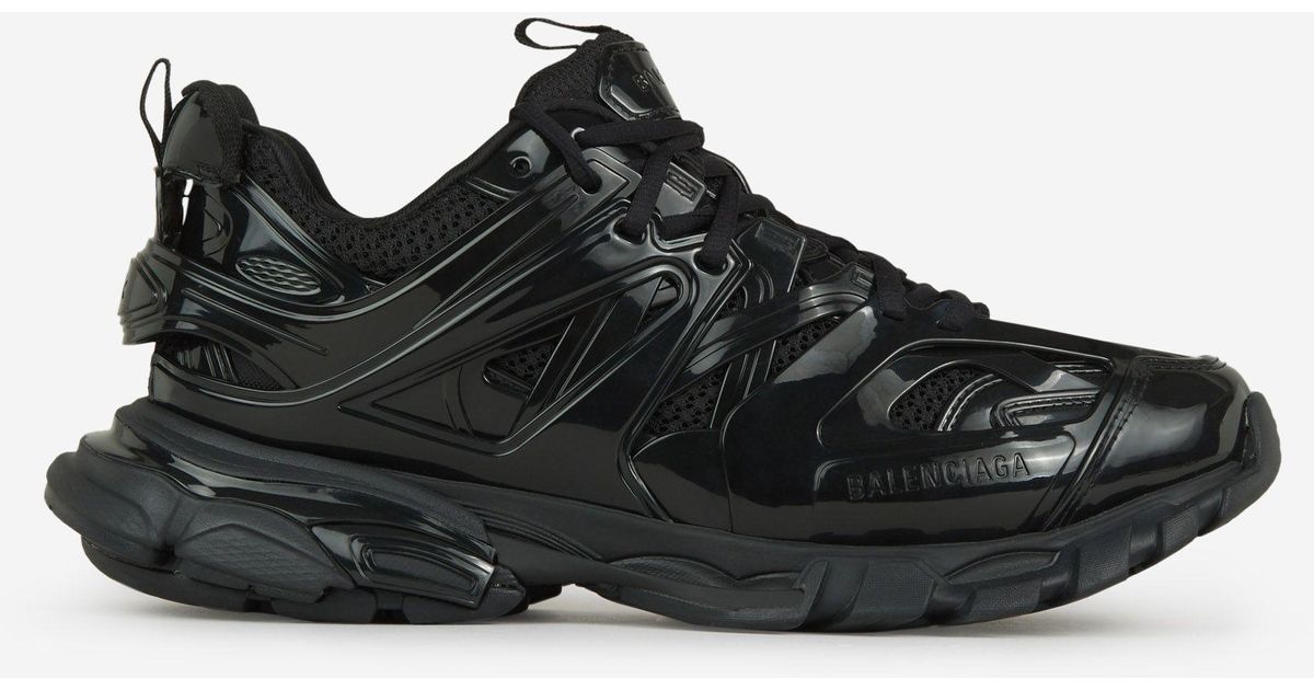 Balenciaga Patent Track Sneakers in Black for Men | Lyst