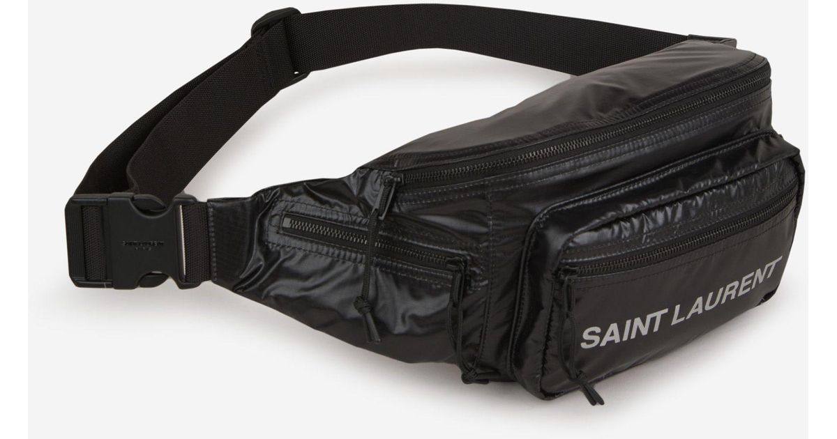 Saint Laurent Nuxx Logo Belt Bag in Black for Men Lyst