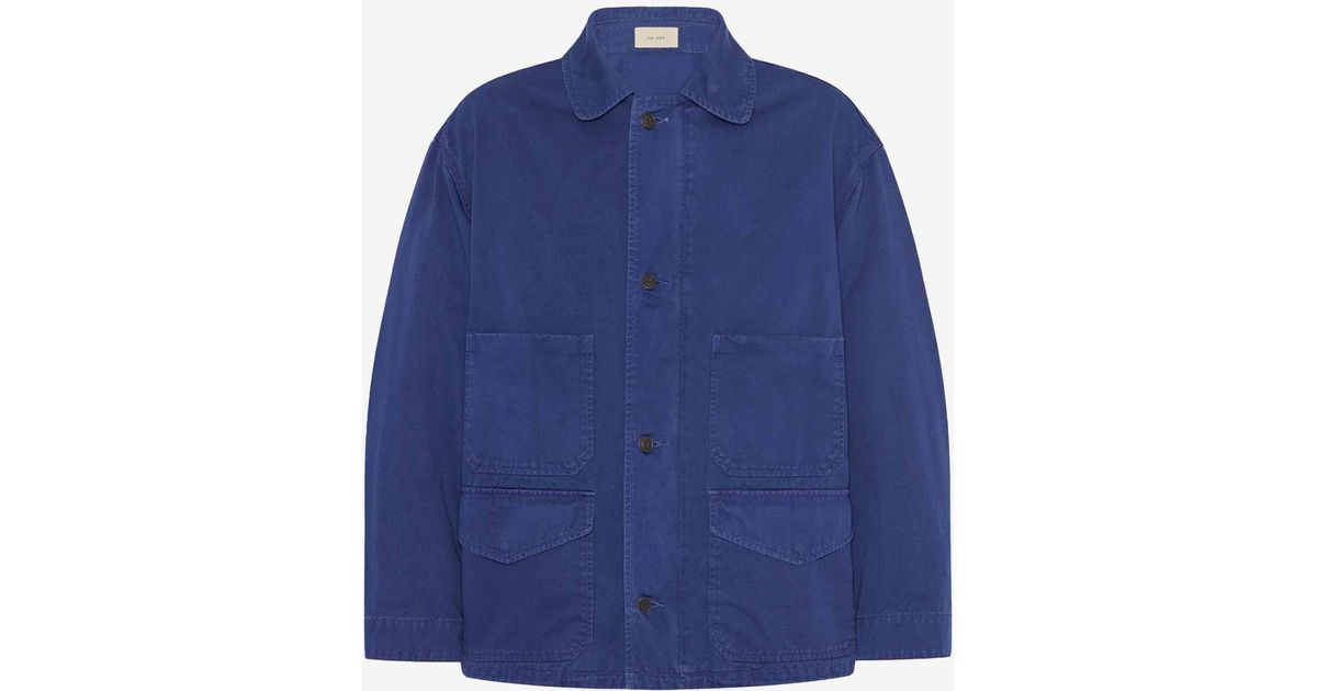 The Row Josha Cotton Jacket in Blue | Lyst