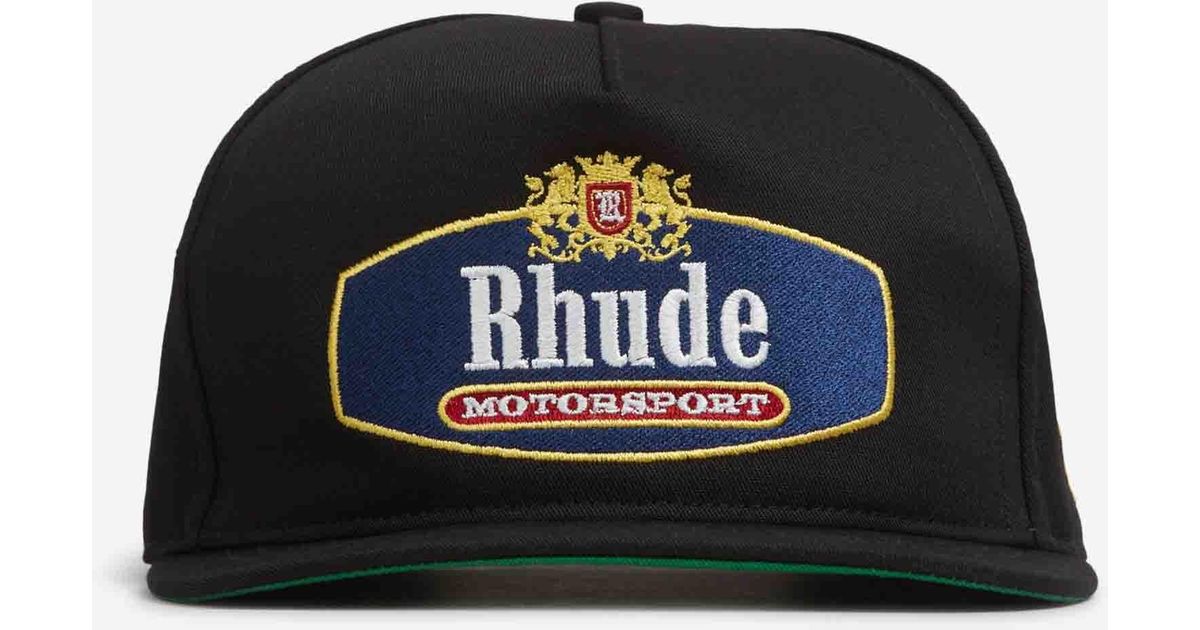 Rhude Racing Cap Rhude Motorsport Cap in Black for Men | Lyst