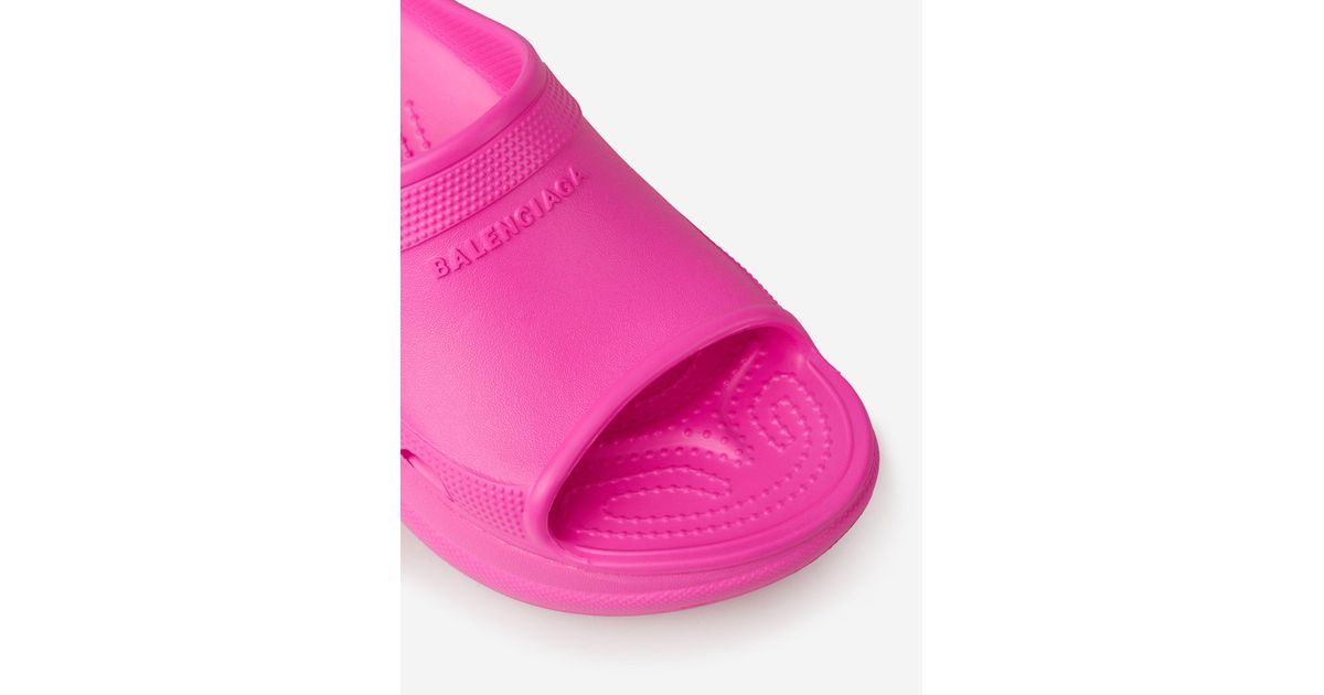 Balenciaga Rubber Crocs Pool Sandals in Pink | Lyst