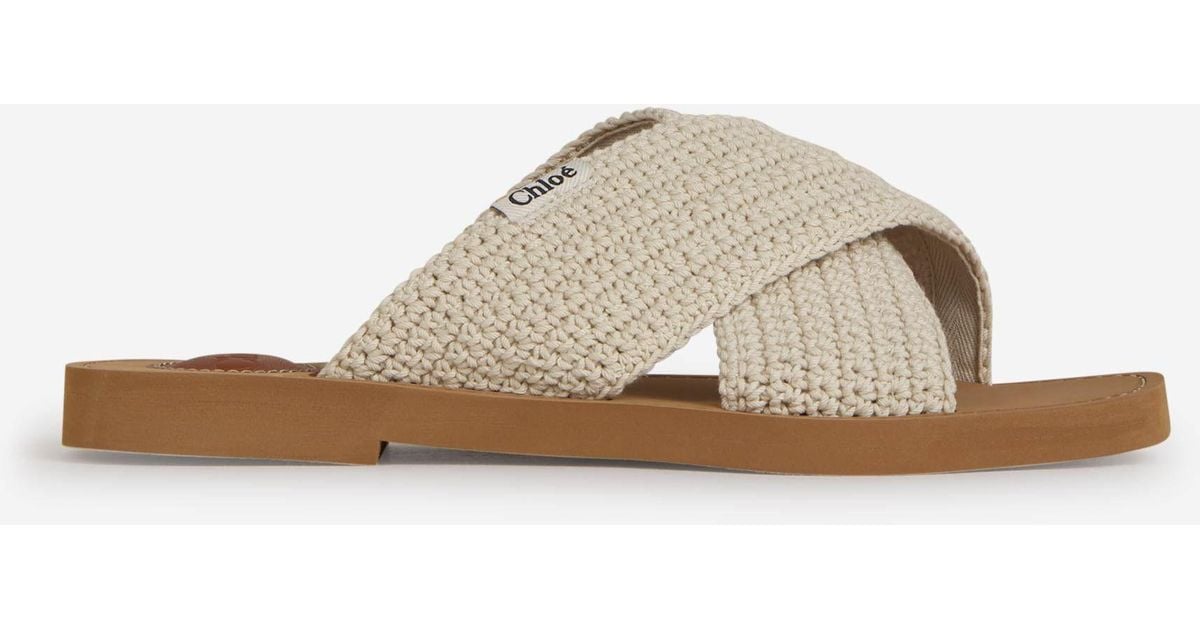 Chloé Synthetic Woody Crochet Sandals | Lyst Australia