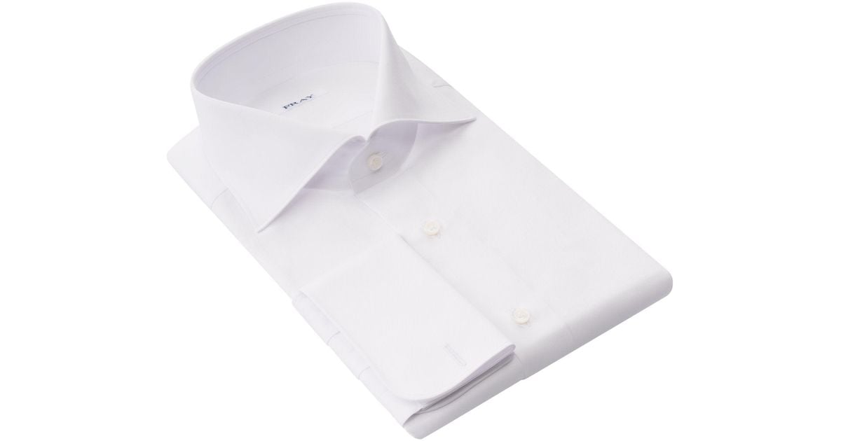 men's white double cuff shirt