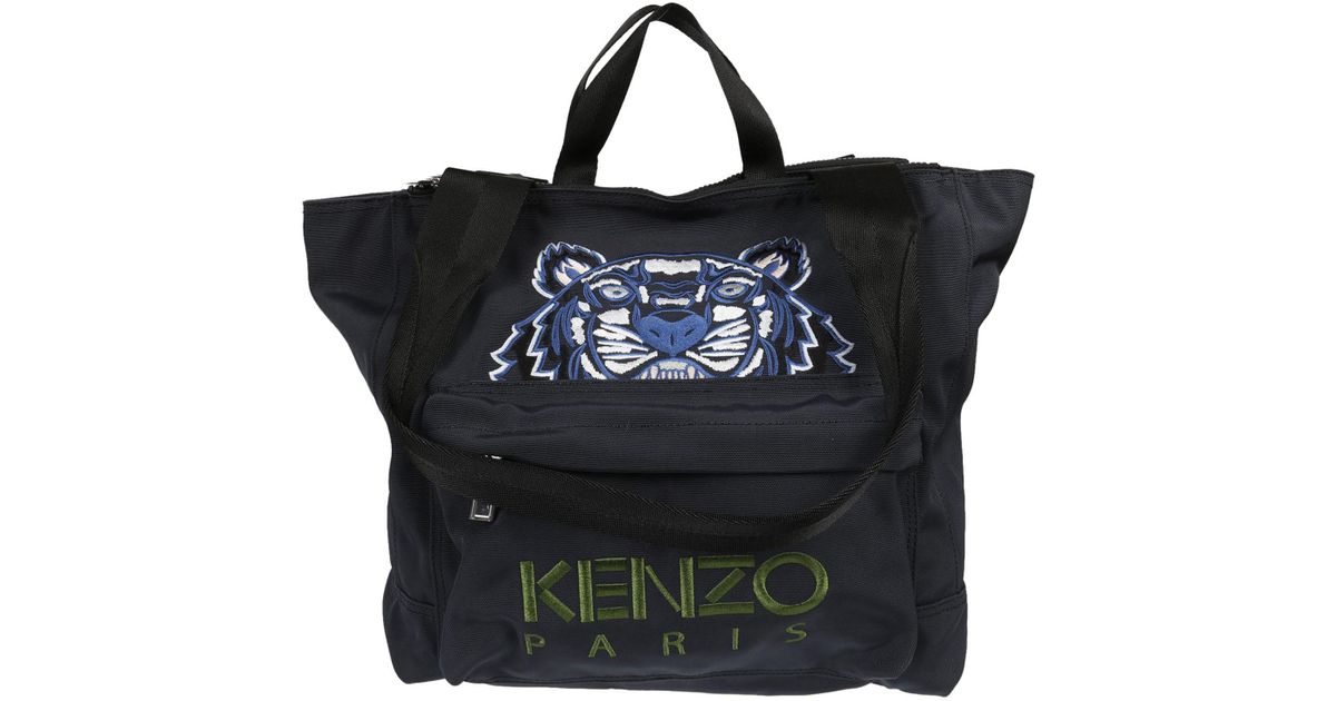 KENZO Cotton Shopping Bag in Black - Lyst