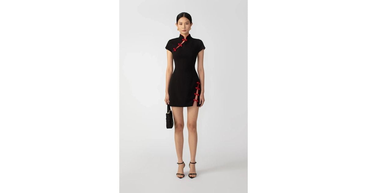 knee length dresses for ladies Isa Mini Dress in Black