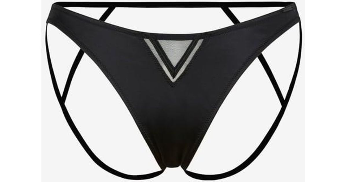 Savage X Satin Vixen Crotchless Panty in Black | Lyst UK