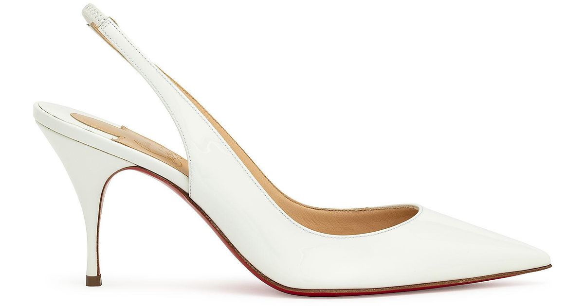 louboutin white slingbacks