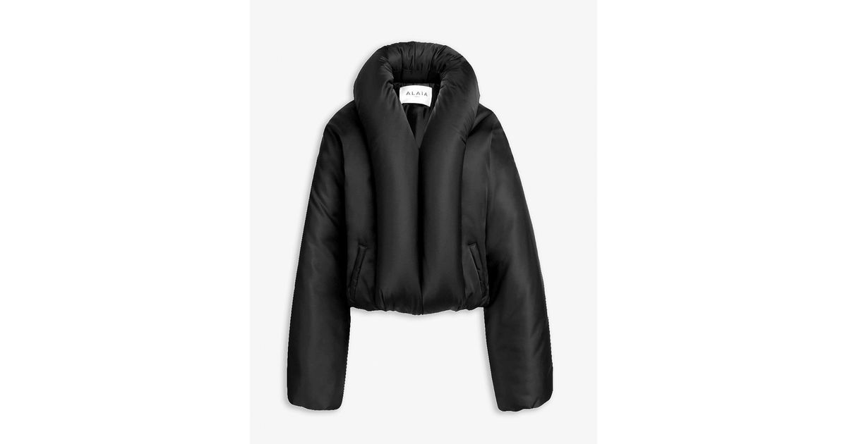 Alaïa Technical Padded Jacket in Black | Lyst