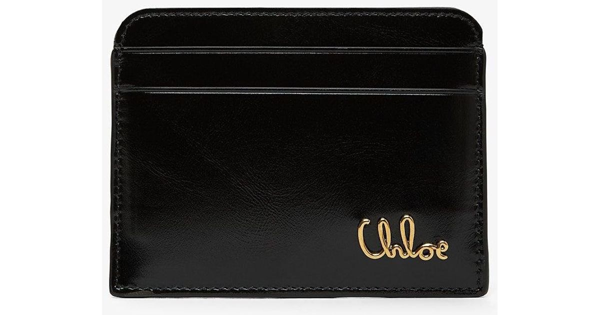Chloé Chloe Iconic Black Card Holder | Lyst