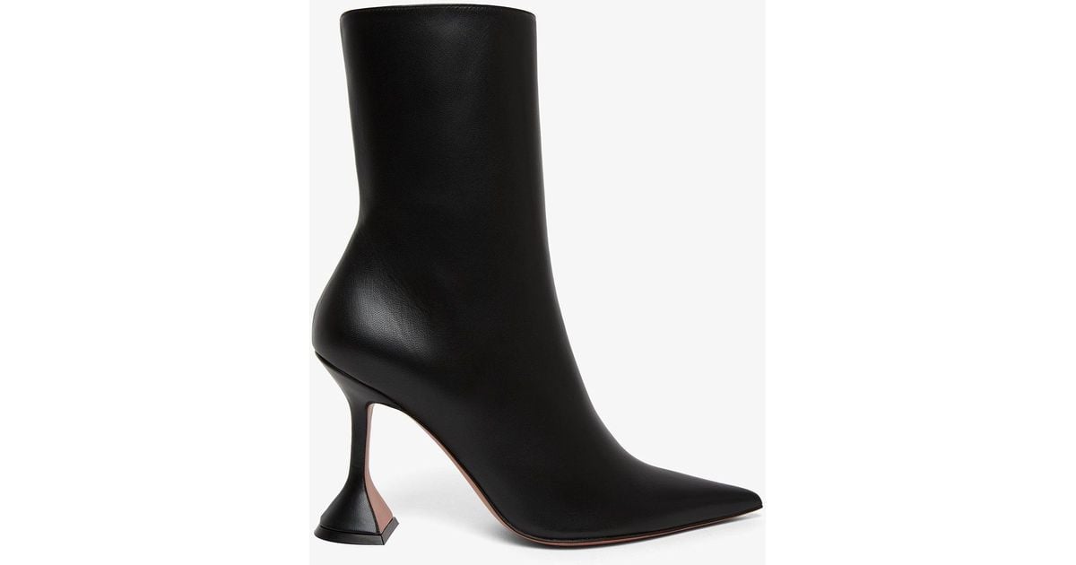 amina muaddi giorgia leather ankle boots