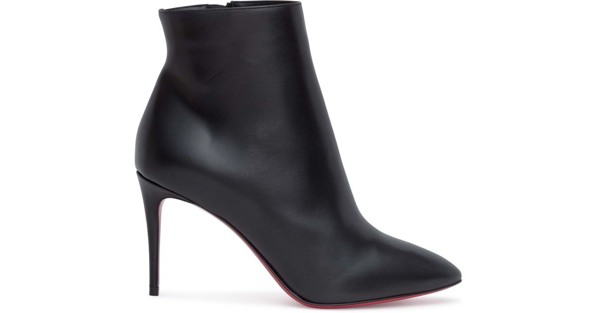 Christian Louboutin Leather Eloise 85 Black Ankle Boots - Lyst