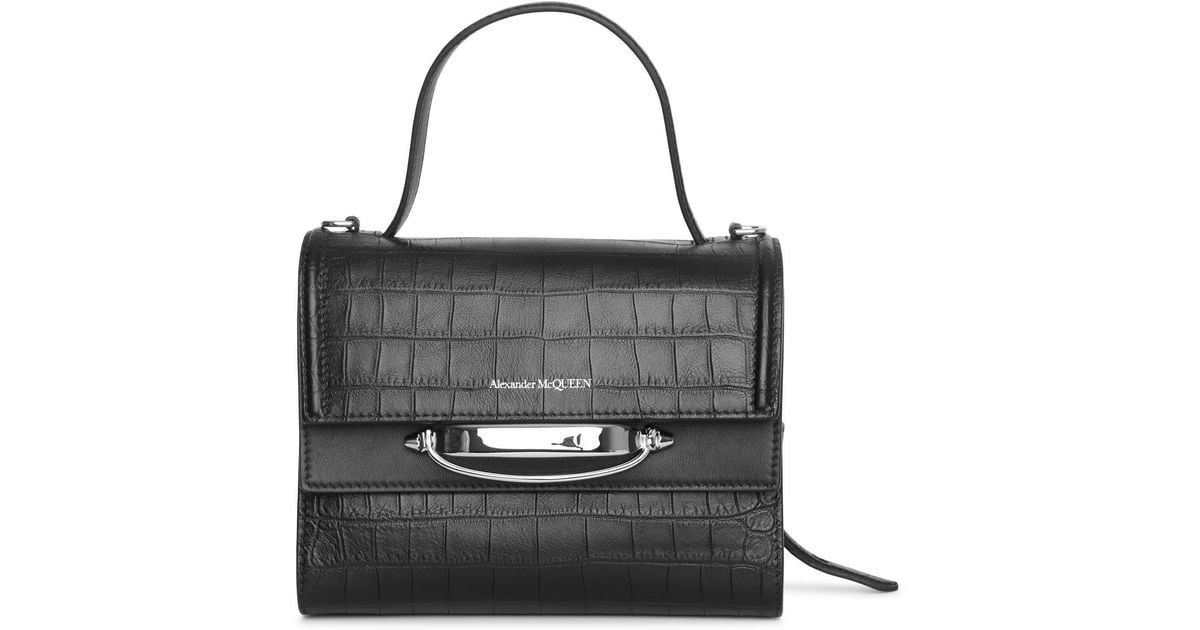 alexander mcqueen black crocodile