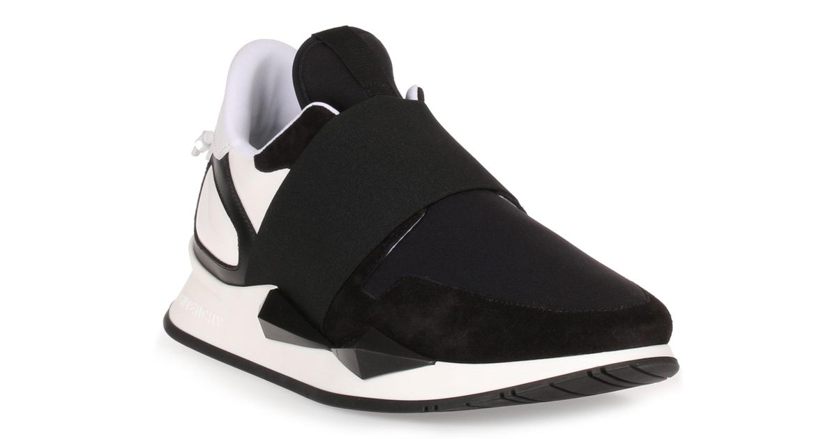 Givenchy Black And White Elastic Runner 