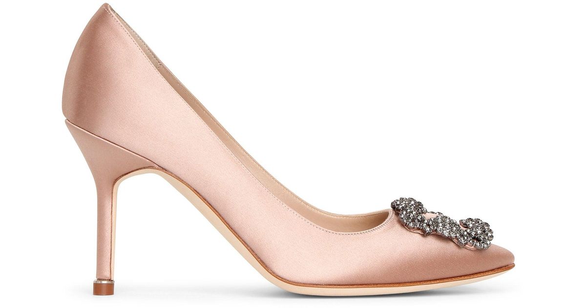 Manolo Blahnik Hangisi 90 Beige Rose 