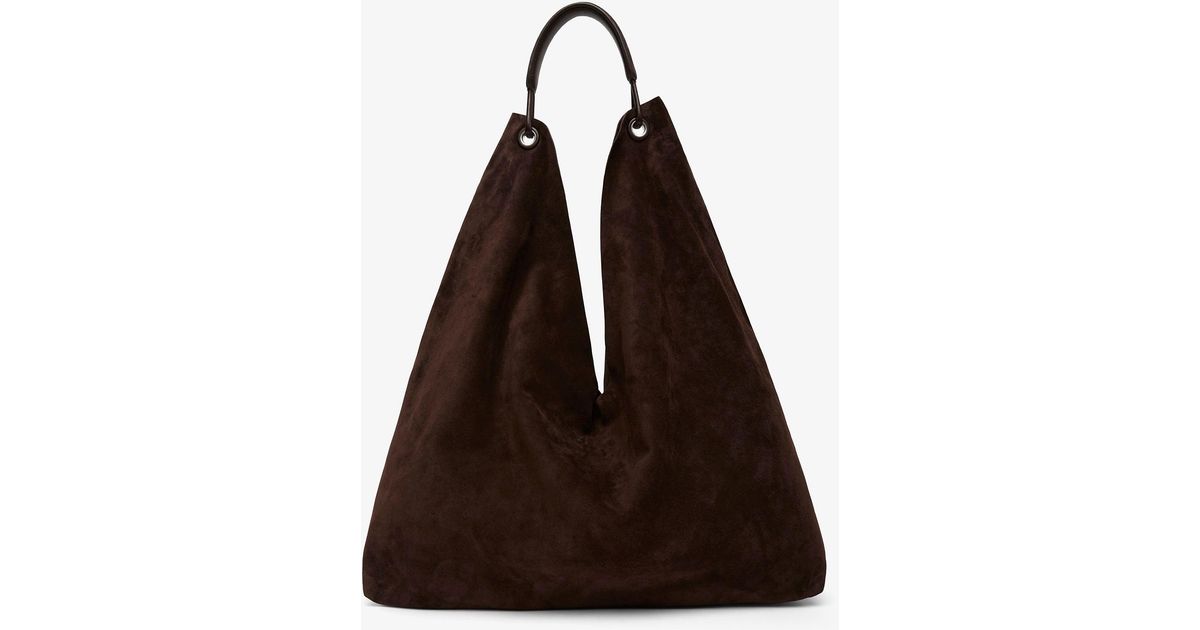 上品な存在感★THE ROW Bindle three brown suede bag Bindle Three Bag Beige in Suede – The Row