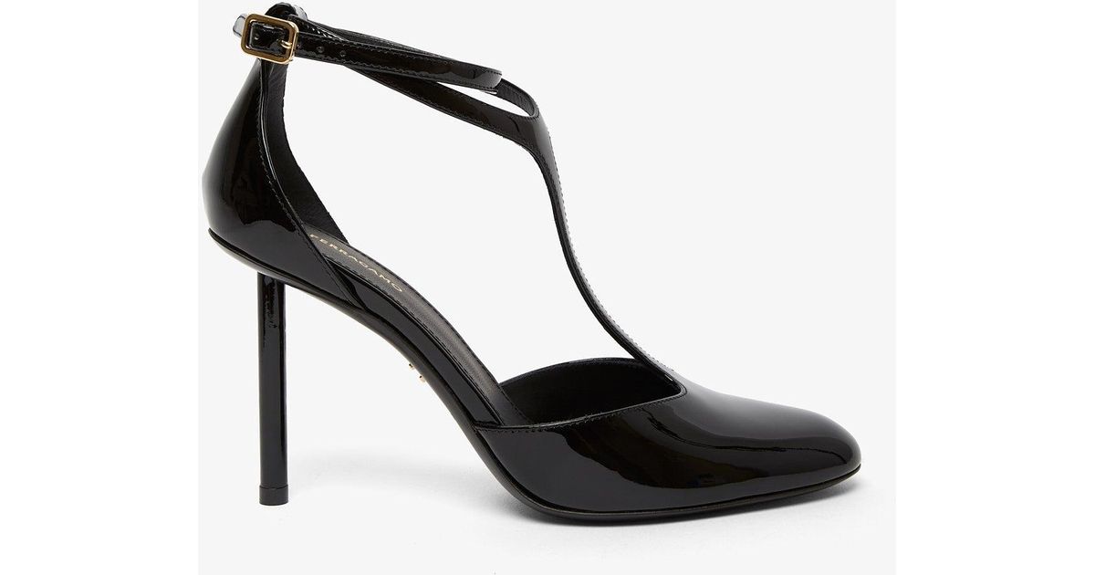 6万取引突破★UPS速達便利用【FERRAGAMO】LYSANDRA 95_ミュール Ferragamo | Lysandra 95 black patent pumps | Savannahs