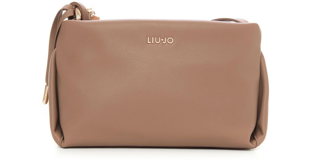 Liu Jo Crossbody Media Medium Size Bag Beige in Brown | Lyst