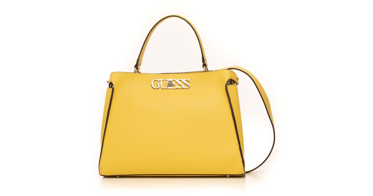 Guess Uptown Chic Shopper Bag Yellow Polyurethane - Lyst