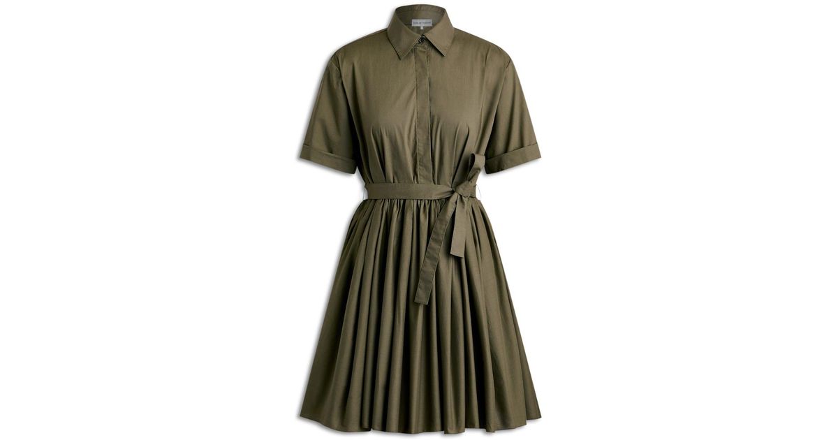 Scanlan Theodore Parachute Cotton Shirt Mini in Green | Lyst