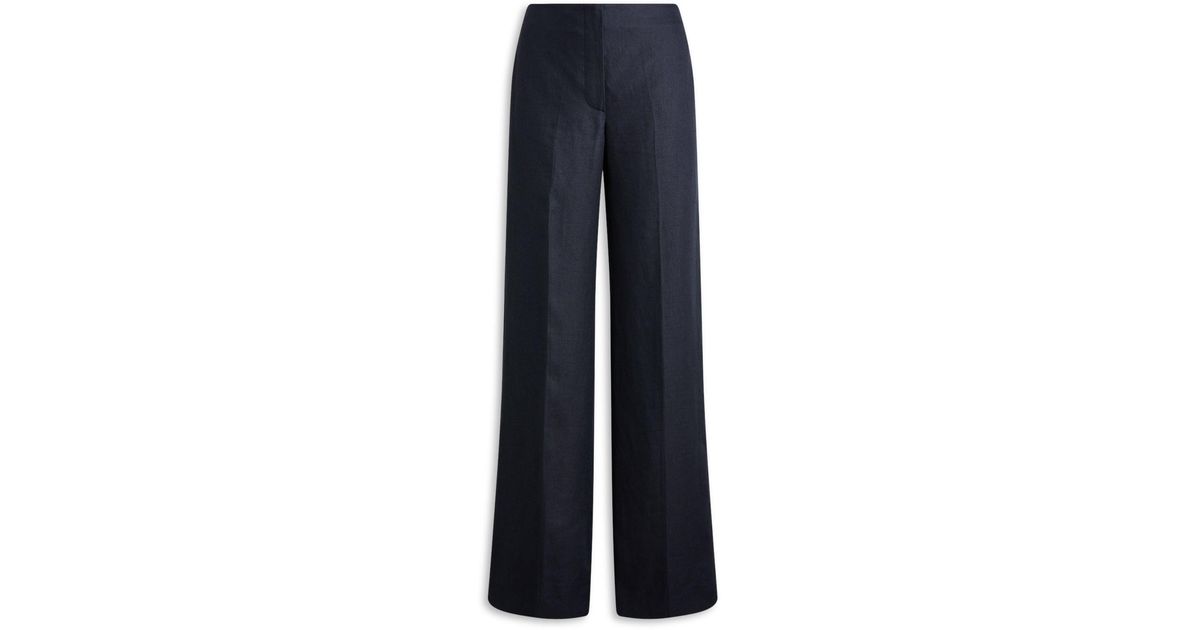 Scanlan Theodore Linen Mid Rise Trouser in Blue | Lyst